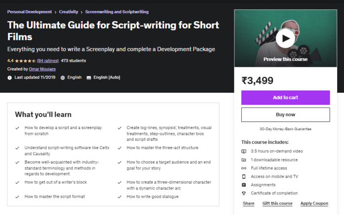How to make money fast in India? Generate side income udemy Ultimate Guide for Script-Writing course for beginner