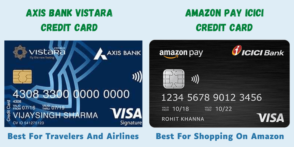 Amazon Pay ICICI And Axis Bank Vistara credit Card 