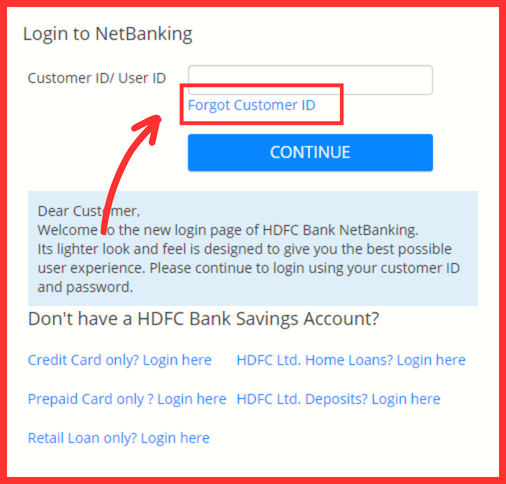 How to Get HDFC Bank Customer ID by Internet Banking