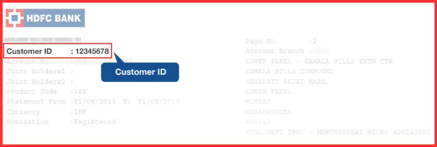How to Get HDFC Bank Customer through Account Statement