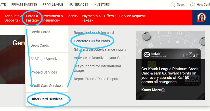 Step-By-Step Process For Kotak ATM PIN Generation Generate Kotak Bank ATM PIN Through Internet Banking